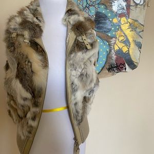 Rabbit Fur Vest by Arden B
